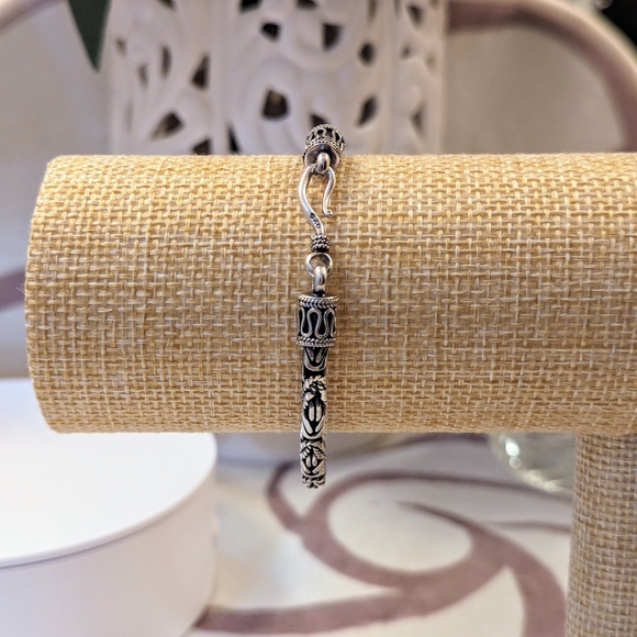 4mm Byzantine Sterling Silver Balinese Bracelet - Picture 3 of 6